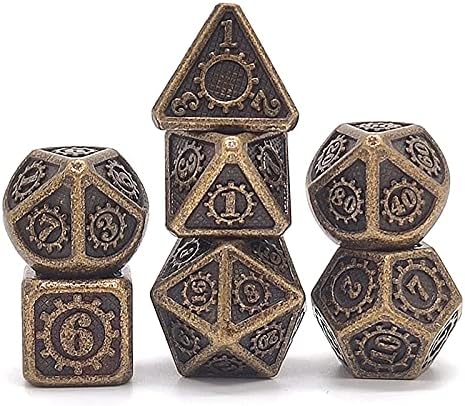zx 7 PCS.スチームパンクスタイルの金属ダイスメタリック Dゲーム D＆D